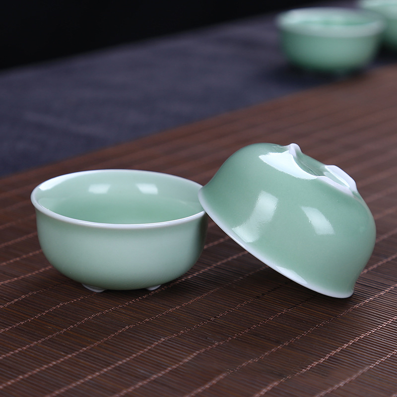 青瓷锦鲤鱼茶具七件套 XTL286 (一壶六杯)家居功夫茶具(套)