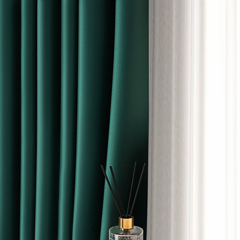 卡里鳄布艺加厚成品卧室客厅阳台遮阳防晒窗帘金属窗帘