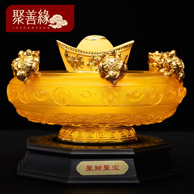 美帮汇 金元宝摆件开业公司前台装饰品摆设办公室摆件高清大图