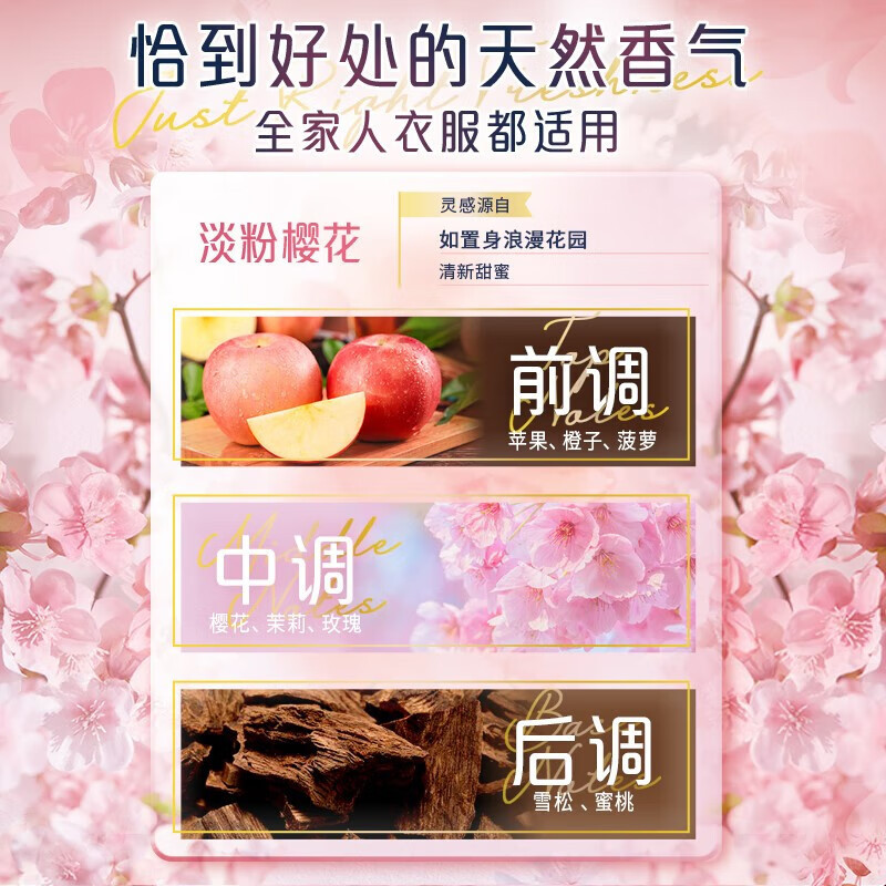 Downy当妮洗衣液2合1淡粉樱花700g+淡雅罗兰700g瓶装柔顺洁净衣服香水持久留香护衣留香机洗手洗去渍家庭装