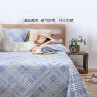 美帮汇冰丝凉席三件套亚麻凉席1.8m床单席子1.5米可机洗夏季定制
