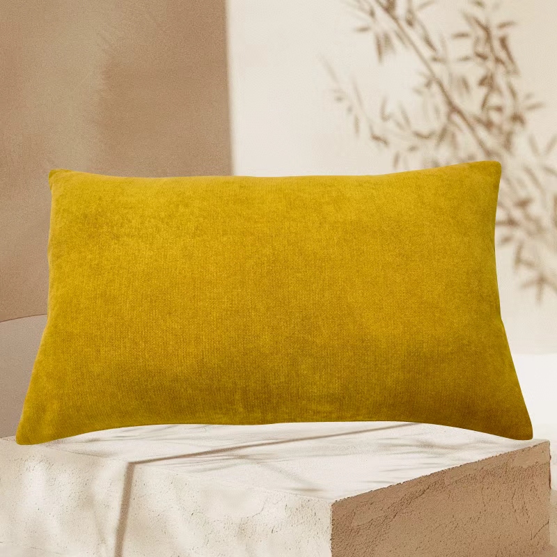 东凯汇普 橙黄亚麻腰靠枕套 55*35cm 个高清大图