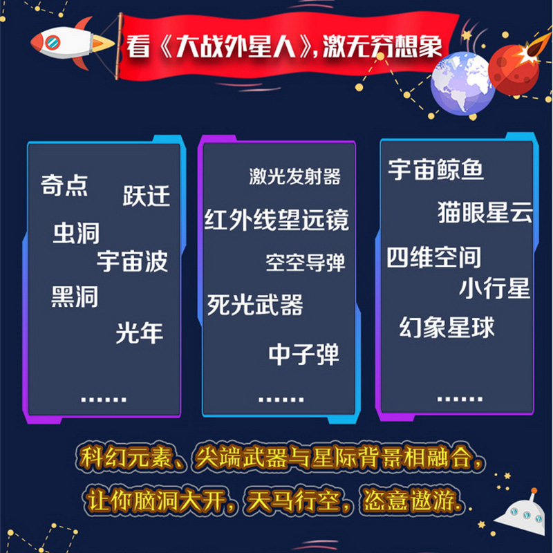 刘慈欣科幻小说少年版(全12册) [正版]大战外星人全套5册 幻想大王杨鹏原创科幻系列书作品 沈石溪、刘慈欣倾 儿童科幻高清大图