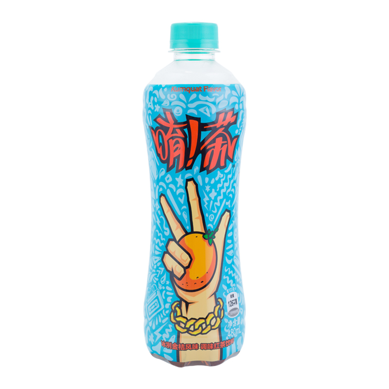 唷茶 冰冽金桔红茶 茶 饮料 480ml*15瓶 整箱装 可口可乐公司出品