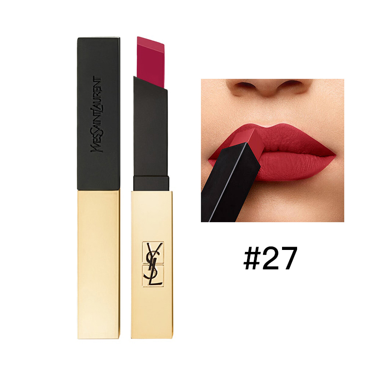 saint laurent圣罗兰 [新品]ysl「细管」哑光纯口红 小金条唇膏2.