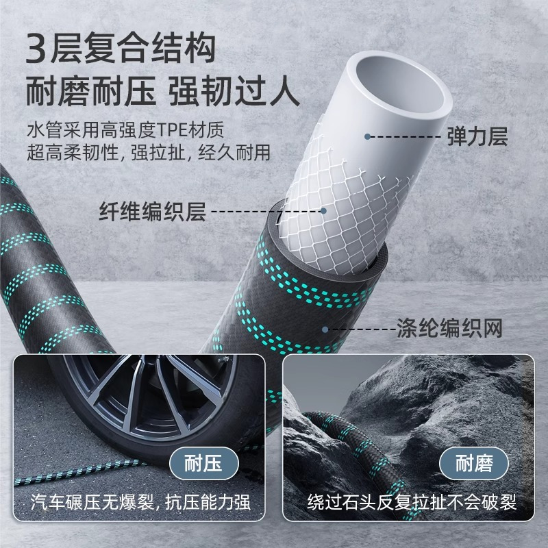 花园浇花自动伸缩水管软管增压洗车高压水枪家用强力洗地接水龙头