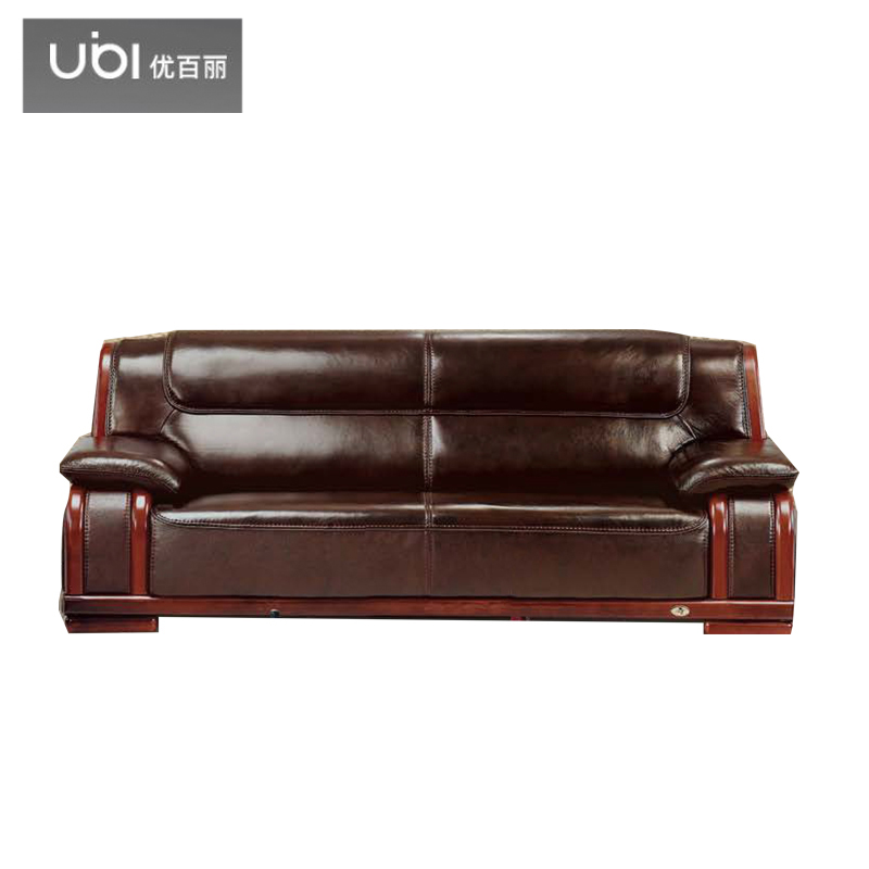 优百丽 F-2011 办公室沙发 办公家具 会客接待 现代简约家具 颜色尺寸可定制 三人位（牛皮）