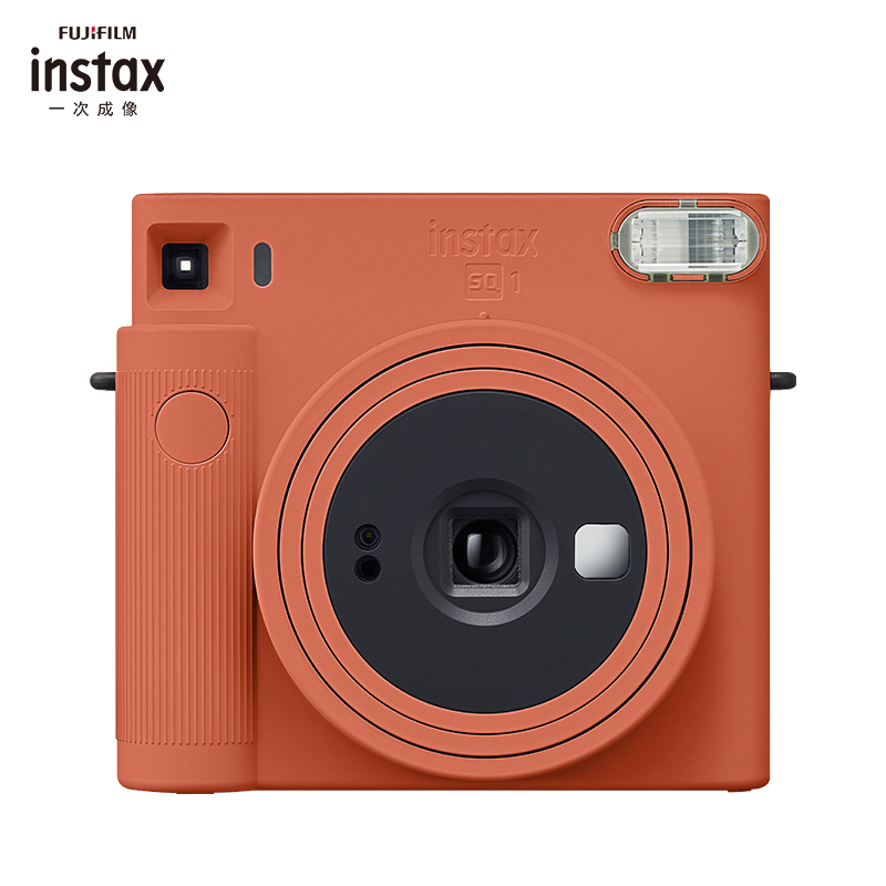 富士(FUJIFILM)INSTAX 拍立得 相机 一次成像相机SQUARE SQ1 赭石橙色 富士方形尺寸胶片相机