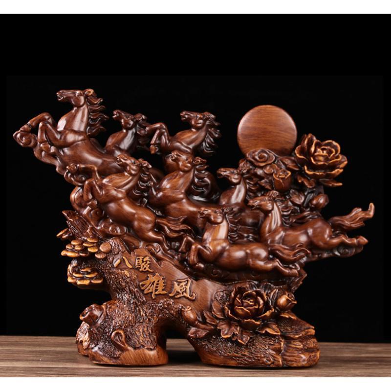 美帮汇十二生肖工艺品八骏雄风马摆件办公室装饰品摆设公司开业礼品