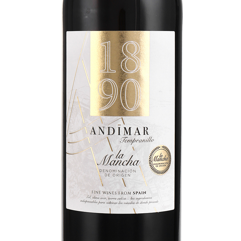 西班牙原瓶原装进口葡萄酒 ANDIMAR爱之湾1890金标红葡萄酒整箱装 750ml*6 酒庄高端定制