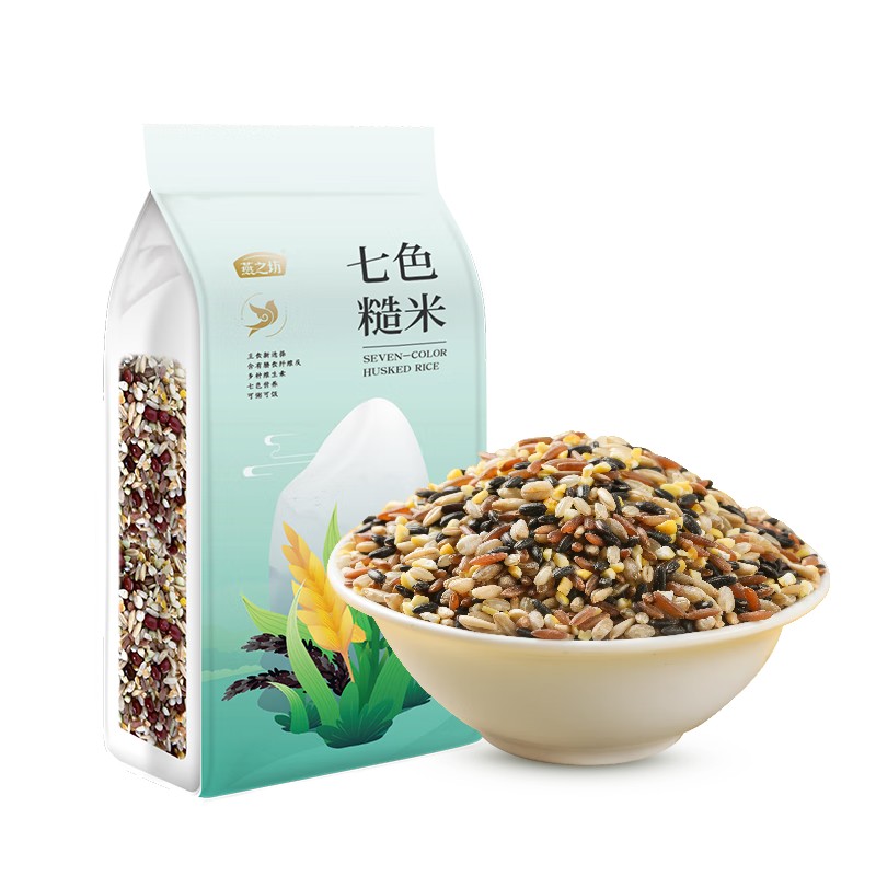 燕之坊 1kg 七色糙米(混合型粮食制品) 真空包装(单位:袋)新旧包装随机发货高清大图
