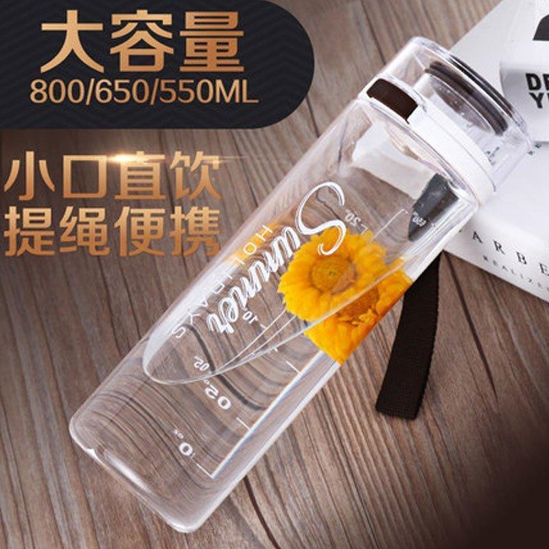简约透明太空杯水杯塑料便携杯子学生水壶大容量随手杯多色多款生活日用家庭清洁生活日用家居器皿水具/水杯