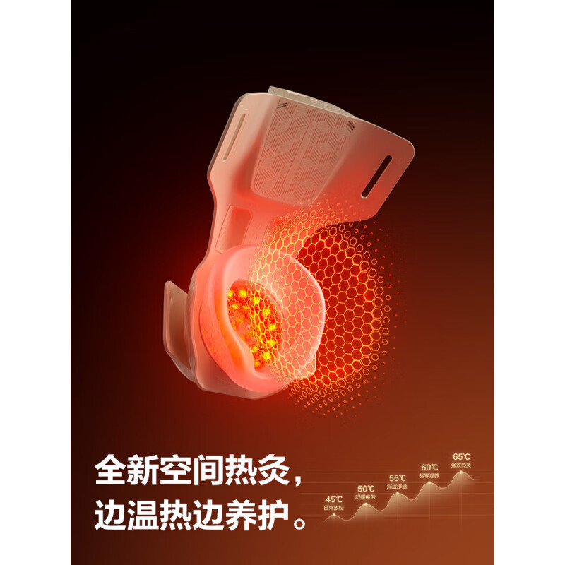 SKG护膝仪W5膝盖按摩器加热敷老寒腿关节 [W5护膝仪一只装]热灸+按摩高清大图