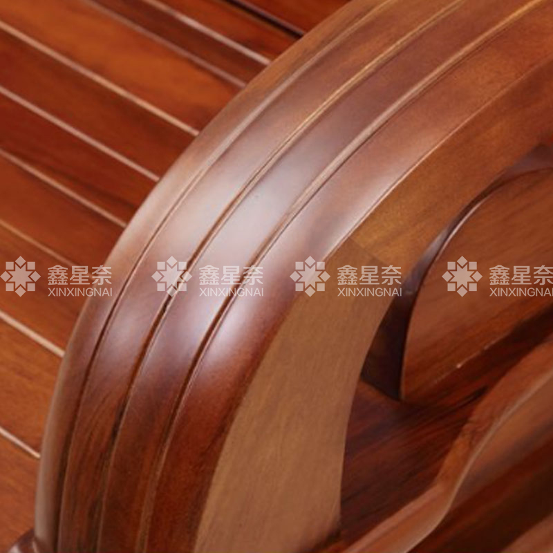 鑫星奈XXN4031110新中式实木沙发茶几组合 1+2+3+长茶几高清大图