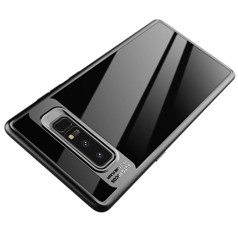 洛克(ROCK)SAMSUNG Note8 手机壳透明保护套三星NOTE8全包防摔硬壳 晶彩系列 黑色