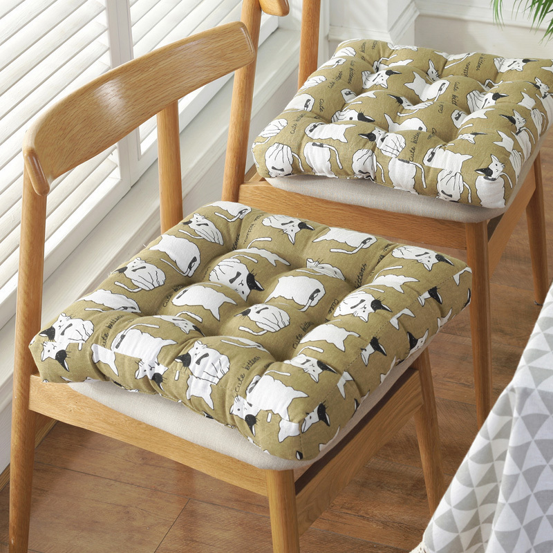 美帮汇冬季加厚汽车座垫办公室餐椅垫榻榻米防滑椅子坐垫增高学生