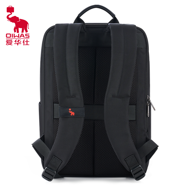 爱华仕(OIWAS)移动办公系列双肩包电脑包14英寸商务男背包女书包旅行通勤 OCB4489GA 黑色高清大图