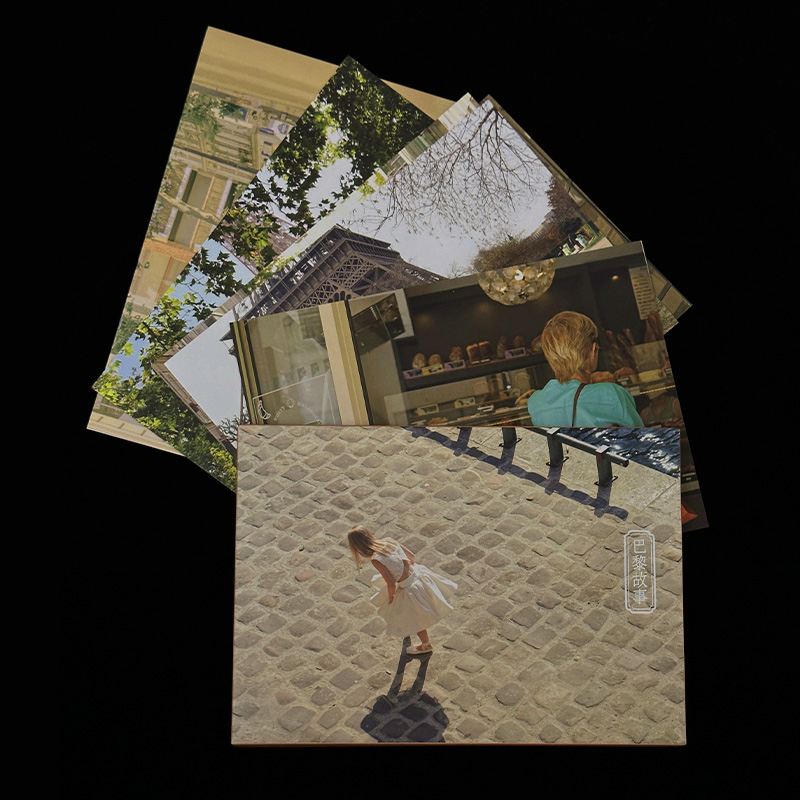 [正版]巴黎故事 摄影师@黎不朽 28张温柔浪漫的巴黎摄影作品集 告白气球巴黎铁塔出类艺术明信片创意唯美风景文艺插画集高清大图