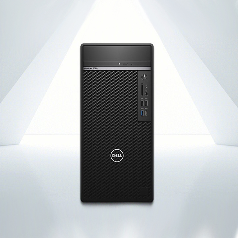 戴尔(DELL)Optiplex7080MT 27英寸商用台式机电脑整机 (i7-10700 4GB 1TB 2GB独显 DVDRW win10)商用办公 家用娱乐 性价比机