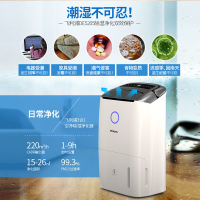飞利浦(Philips)智能除湿净化五档风速设置最高除湿量25L/日四色空气指示灯含预设功能除湿净化一体机DE5205
