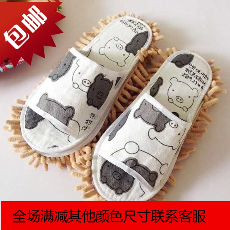 家用清器 擦地板懒人鞋套 拖地拖鞋套脚套可拆洗拖把布w