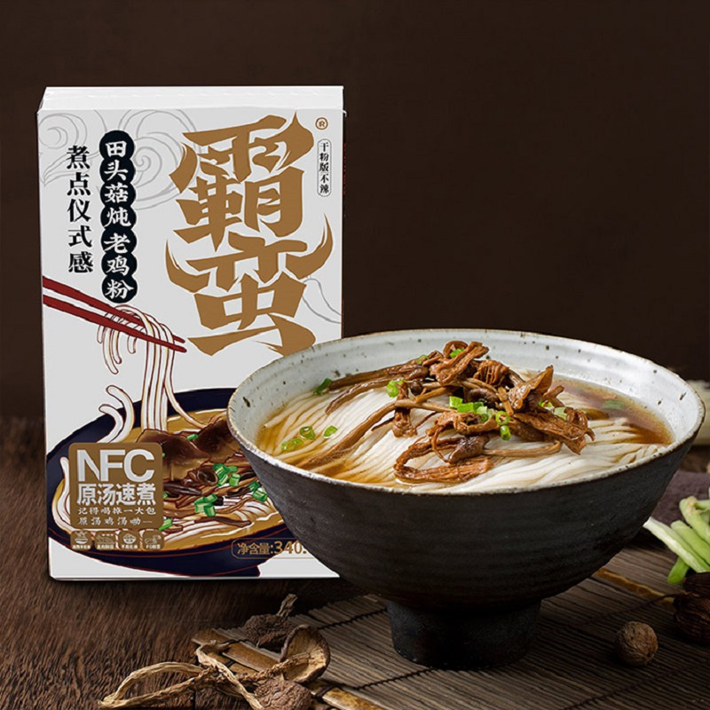 霸蛮-田头菇炖老鸡粉精装盒3盒装 湖南常德米粉米线长沙速食袋装早餐特产