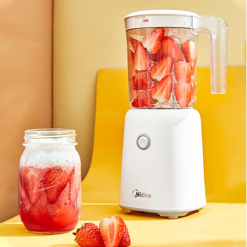 美的(Midea)搅拌机榨汁机WBL2501B大容量0.6升4刀片立体环绕304不锈钢材质榨汁料理机图片
