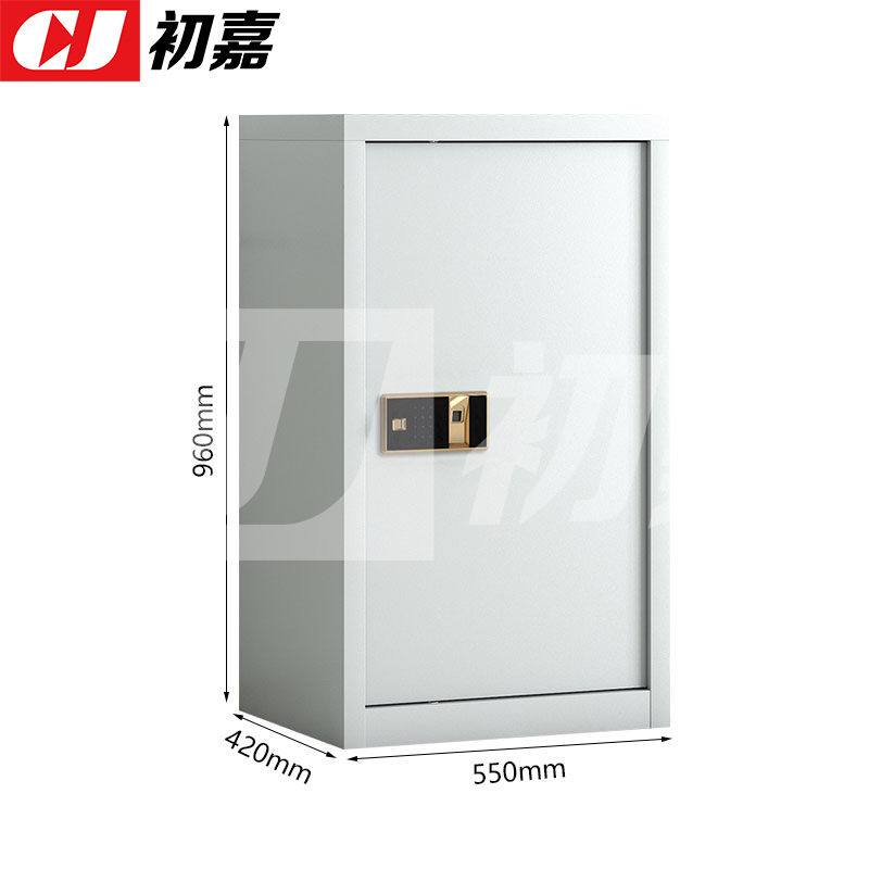 初嘉(CJ)单门保密柜矮柜密码文件柜档案资料柜钢制 常规单门指纹锁