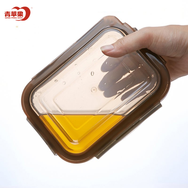 青苹果耐热玻璃保鲜盒2件套BXHK02-9烤箱冰箱微波炉适用保鲜盒