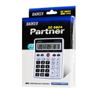宝克(baoke) EC6824语音计算器12位财务金融办公专用计算器学生用多功能大屏显示计算器