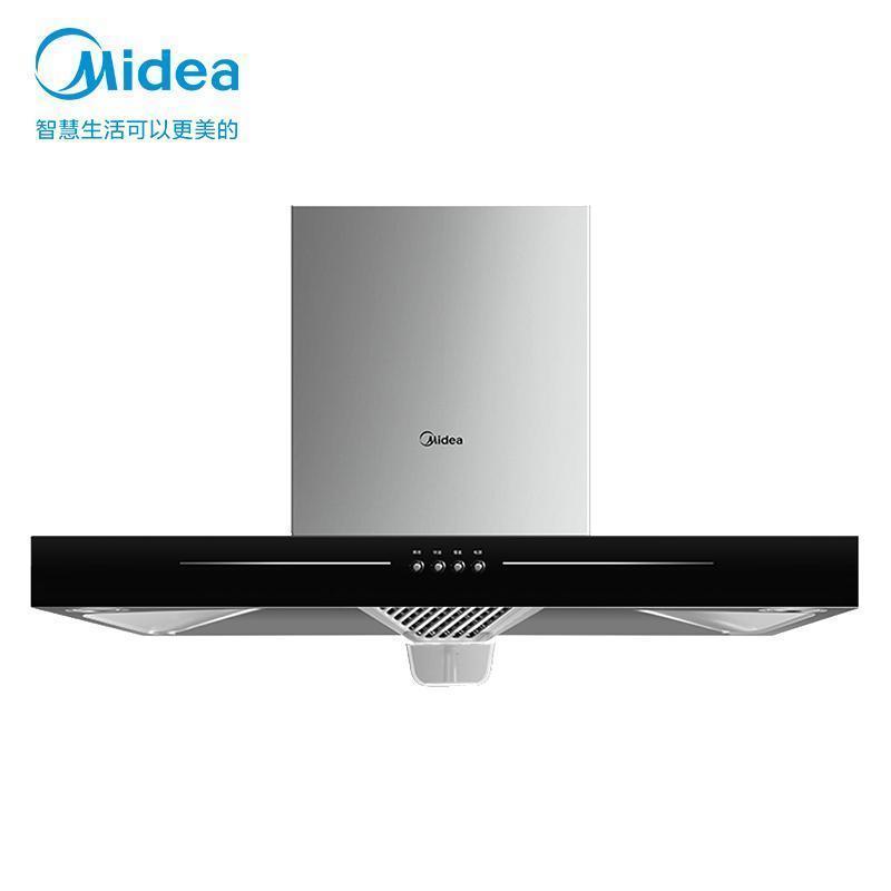 美的(Midea)抽油烟机 17立方大吸力欧式抽油烟机家用单烟机大面板吸油烟机CXW-220-T33高清大图