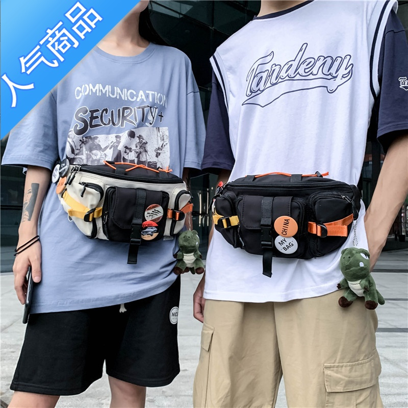 封后单肩斜挎包男潮牌运动款夏季小包2021新款日系胸包腰包ins百搭女