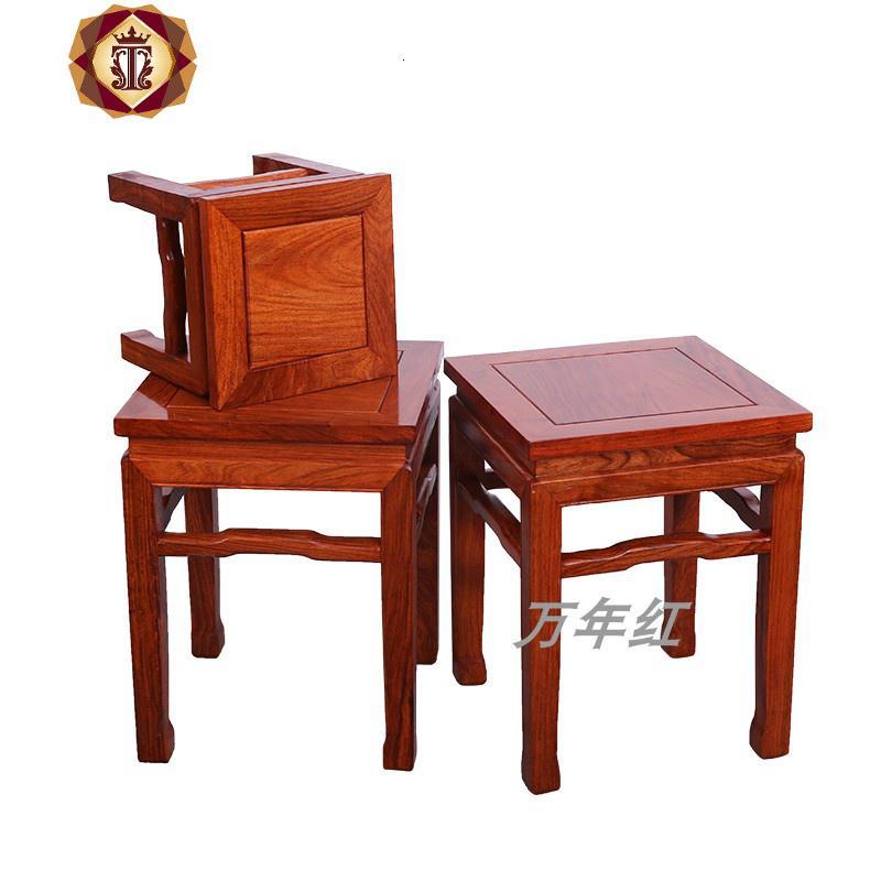 三维工匠花梨木小凳子方凳红木茶几矮凳家用实木头沙发凳实木儿童凳