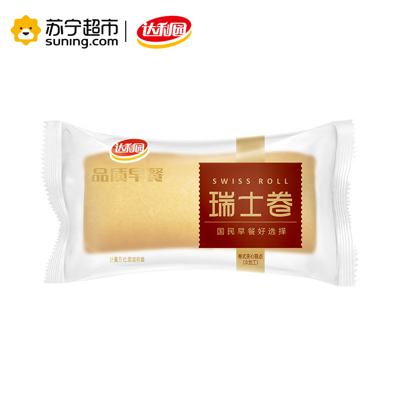 达利园 糕点 面包 零食 瑞士卷6枚180g(品质早餐)