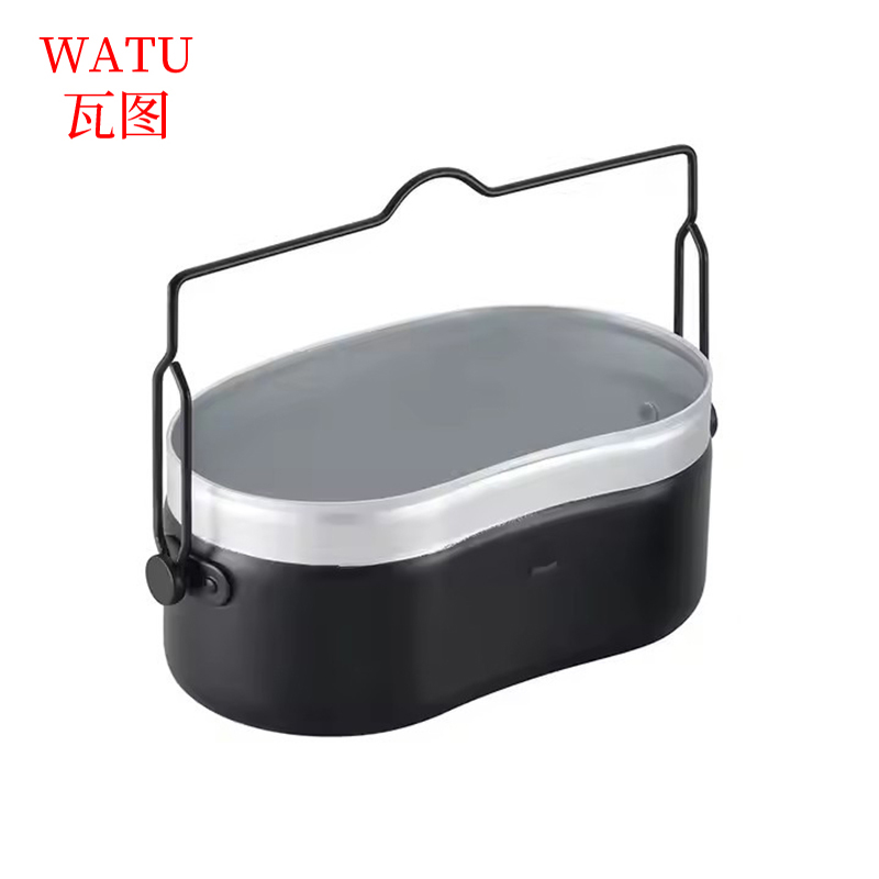 瓦图 户外多功能饭盒(军绿色/黑色/纯铝色)颜色备注 WTFH-01 个高清大图