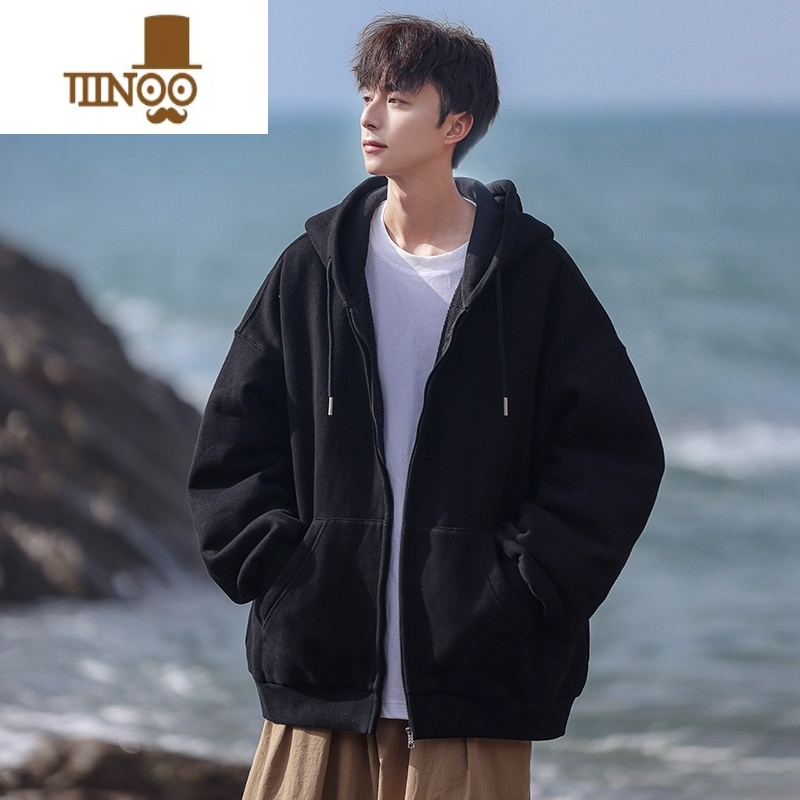 YANXU外套男2023新款潮牌美式棒球服青少年宽松休闲夹克开衫卫衣高清大图