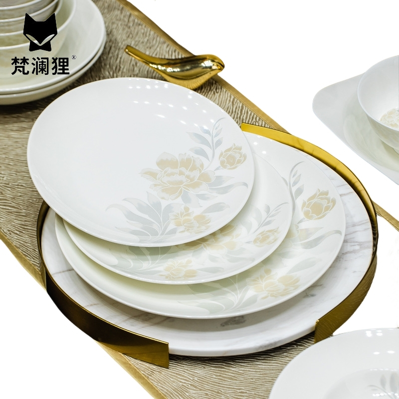 梵澜狸骨瓷餐具22件 套高清大图