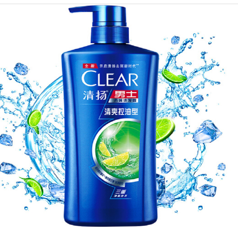 清扬(CLEAR)洗发水 男士去屑洗发露清爽控油型500g(氨基酸洗发)