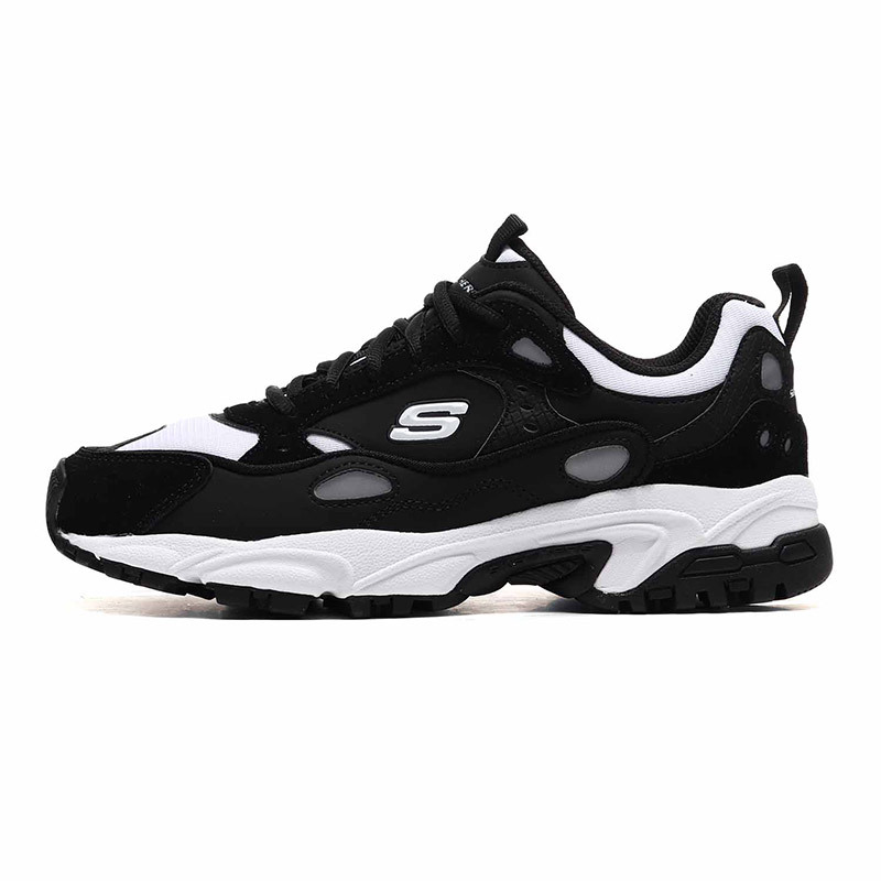 Skechers斯凯奇男鞋休闲鞋2018新款复古蛇纹时尚厚底老爹鞋666058
