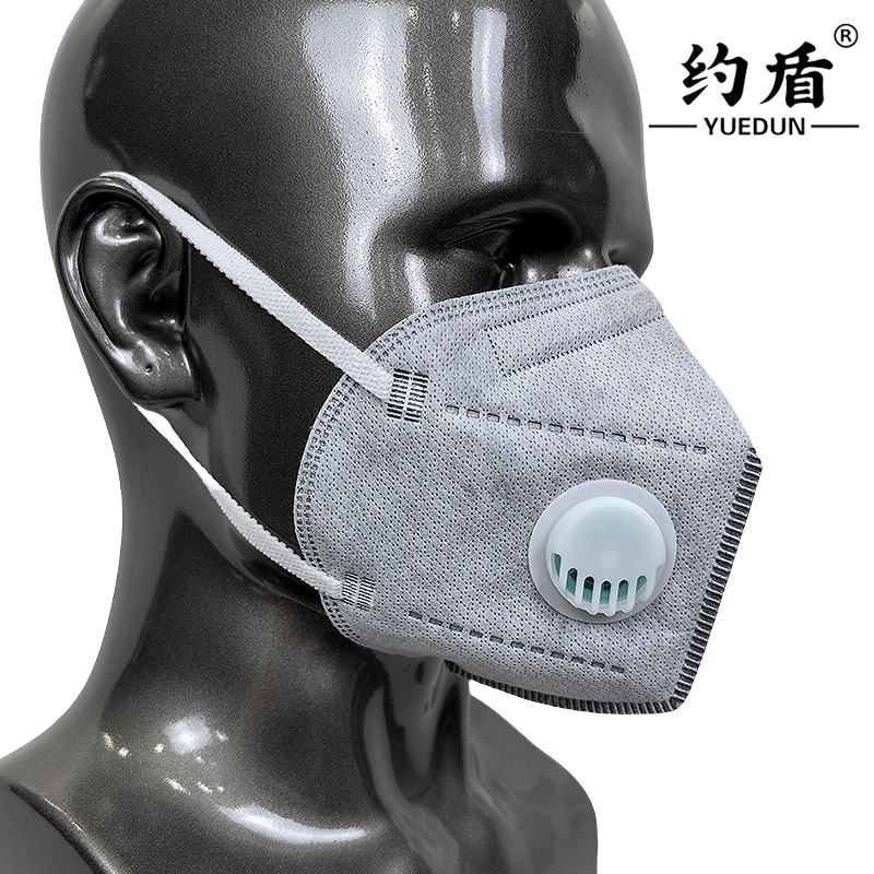 约盾 KN95耳戴式活性炭带阀防尘口罩(非医用) YD8517/只高清大图