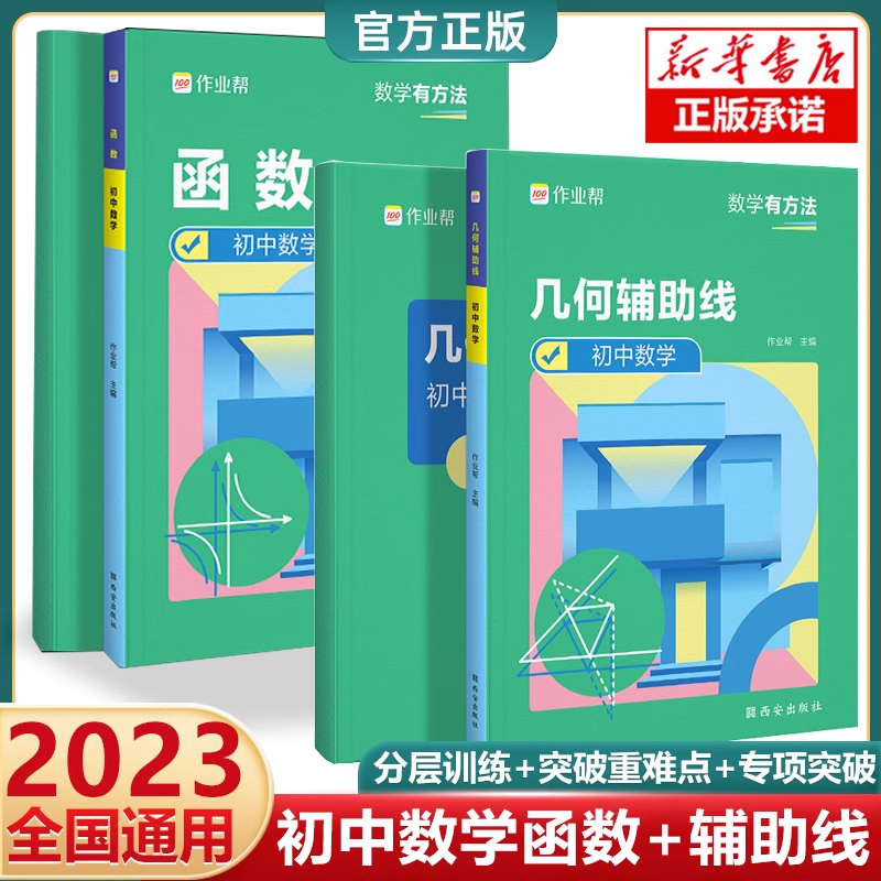 2册:几何辅助线+初中函数 初中通用 [正版]2024新版 初中数学48个几何模型名师有大招思维训练辅助线专项训练函数专