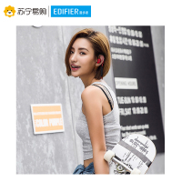Edifier/漫步者 W296BT运动蓝牙无线耳机音乐耳塞式入耳式立体声绕耳佩戴跑步通用 暗金黑色