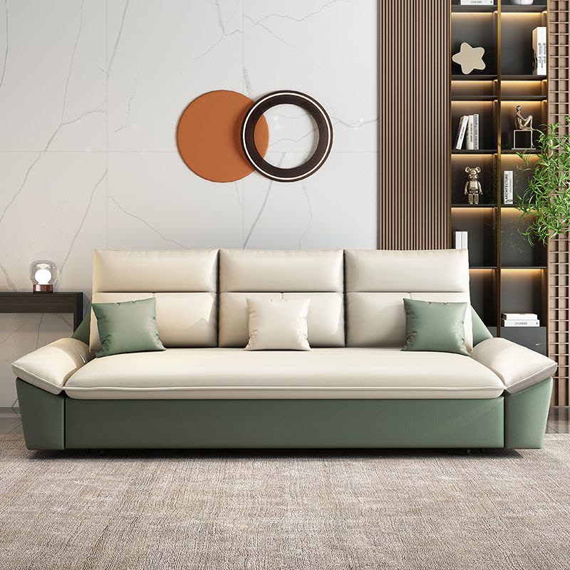 欧梵森 北欧轻奢沙发床客厅多功能折叠两用可伸缩现代简约双人储物科技布小户型组合布艺沙发简欧风格坐卧家具家装图片