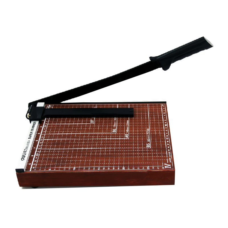 得力 8004 木质切纸机 切纸刀 裁纸刀 裁纸机 300mm*250mm高清大图