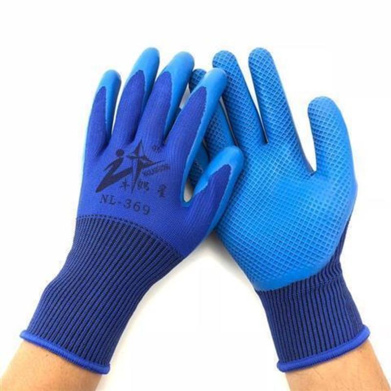 牛郎星胶片手套 塑胶涂胶加厚 劳保手套胶皮手套防滑耐磨橡胶 牛郎星