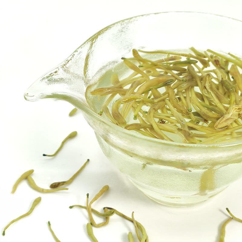 仙青金银花茶100g透明罐装图片