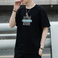 绅士空间2021新款夏季男士短袖t恤潮牌半袖上衣服ins宽松潮流休闲体恤男装JC.T360
