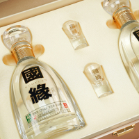 今世缘 国缘四开 幽雅醇厚型白酒 42度 500ml*2瓶 礼盒装 苏宁自营