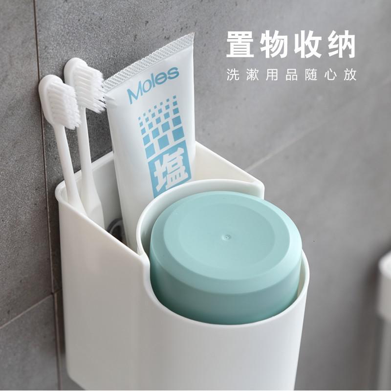 家用漱口杯刷牙杯简约洗漱杯情侣一对牙刷杯套装创意便携牙缸牙桶 三维工匠 双人淡粉