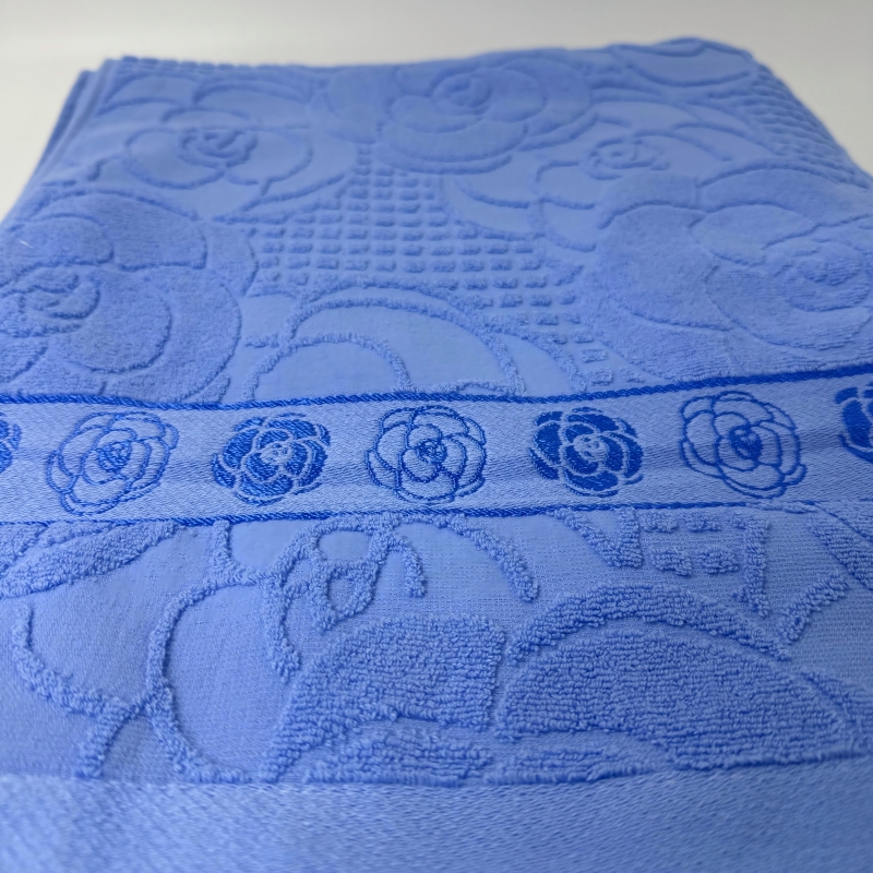 梦丽赛 提花蓝色毛巾被 180cm×220cm ±5(条)高清大图